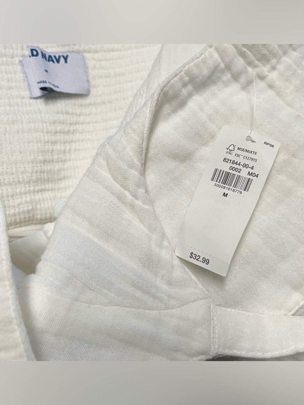 Old Navy White Tie-Shoulder Cami Swing Blouse - Picture 4 of 5